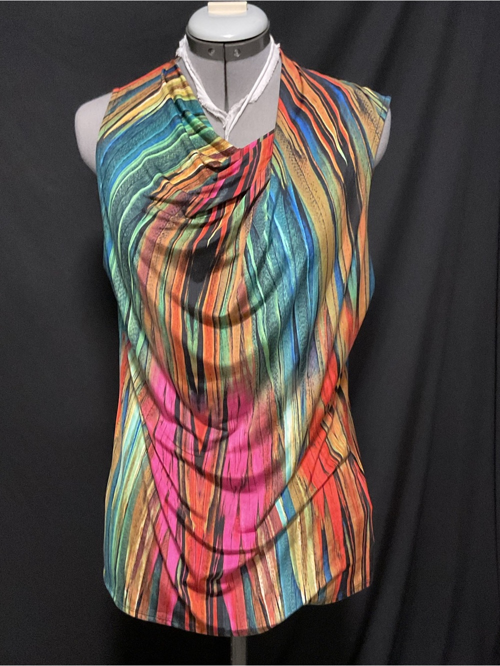 Worthington Multicolor Striped Sleeveless Top